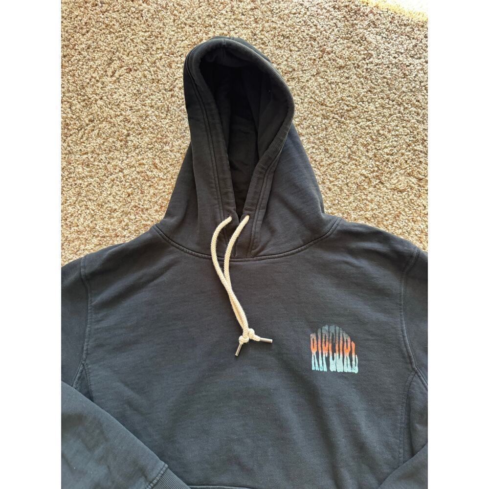 RIP CURL mens Sweatshirt size Small, black with colorful design - Picture 7 of 9